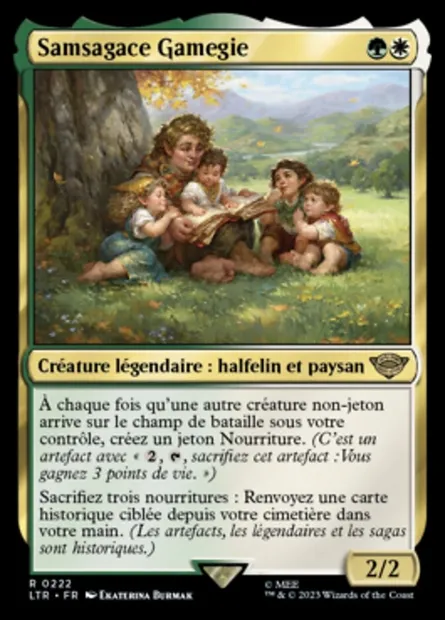 Samsagace Gamegie, carte Magic LTR 222 — extension Le Seigneur des Anneaux : chroniques de la Terre du Milieu