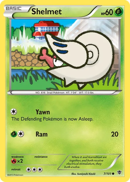 Shelmet, Pokémon card PLB 7 — Plasma Blast set