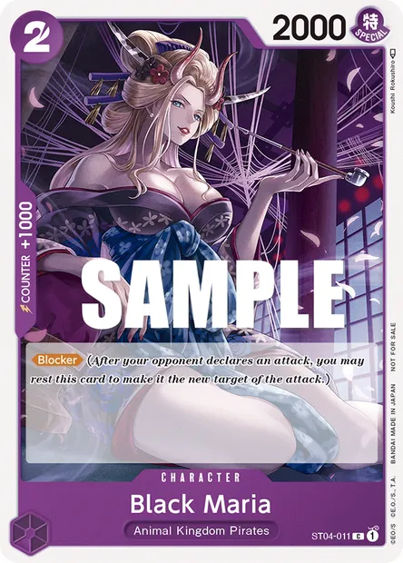 Black Maria, carte One Piece ST04-011 — extension Animal Kingdom Pirates