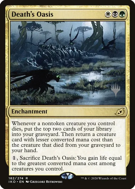 Death's Oasis, Magic card PIKO 182p — Ikoria: Lair of Behemoths Promos set