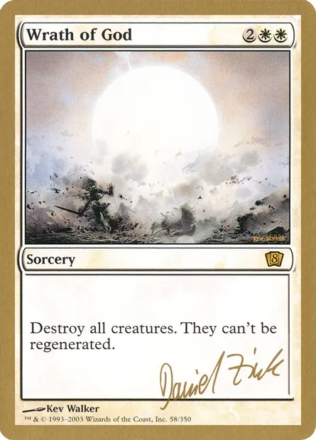 Wrath of God, Magic card WC03 dz58 — World Championship Decks 2003 set