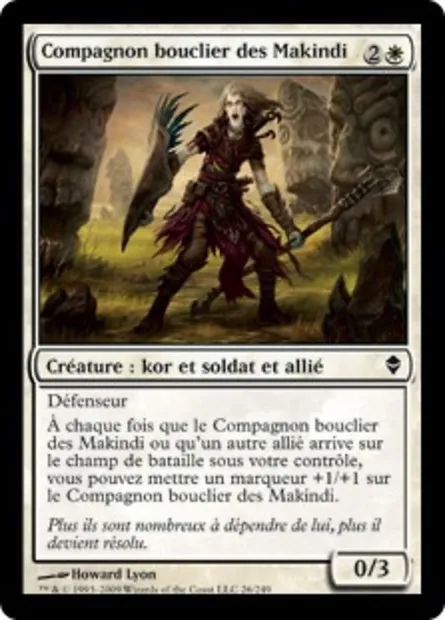 Compagnon bouclier des Makindi, carte Magic ZEN 26 — extension Zendikar