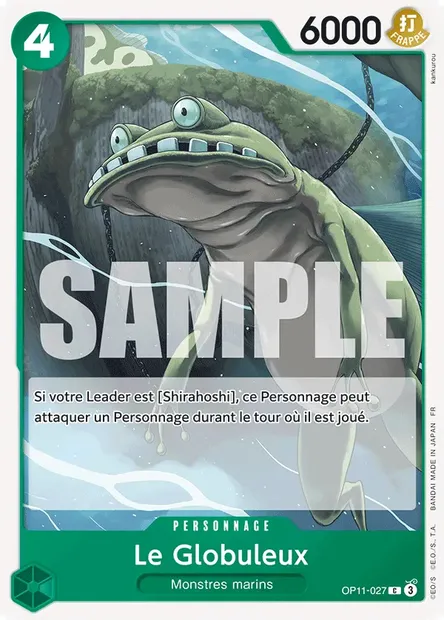 Le Globuleux, carte One Piece OP11-027 — extension DES POINGS VIFS COMME L'ÉCLAIR