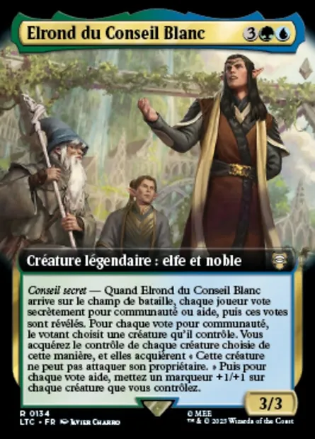 Elrond du Conseil Blanc, carte Magic LTC 134 — extension Tales of Middle-earth Commander