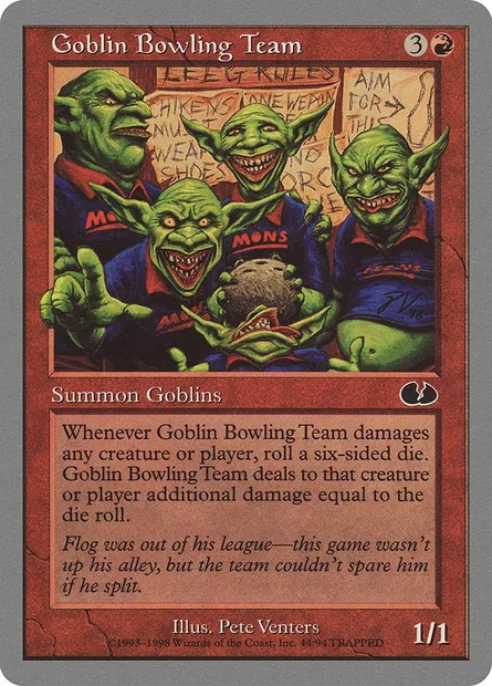Goblin Bowling Team, carte Magic UGL 44 — extension Unglued