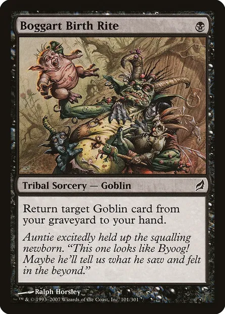 Boggart Birth Rite, Magic card LRW 101 — Lorwyn set
