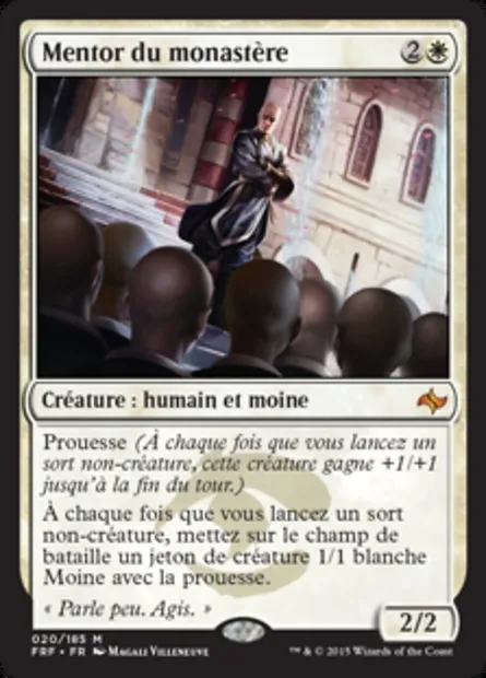 Mentor du monastère, carte Magic FRF 20 — extension Destin reforgé