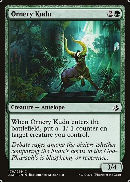 Ornery Kudu, Magic card AKH 178 — Amonkhet set