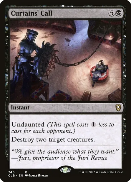 Curtains' Call, Magic card CLB 746 — Commander Legends: Battle for Baldur's Gate set