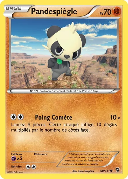 Pandespiègle, carte Pokémon FFI 60 — extension Poings Furieux