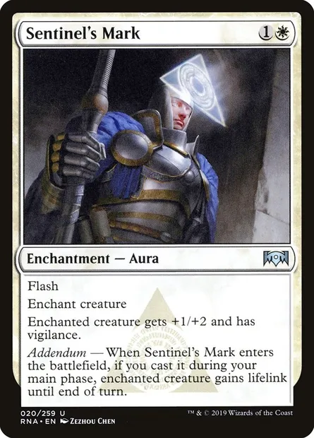 Sentinel's Mark, Magic card RNA 20 — Ravnica Allegiance set