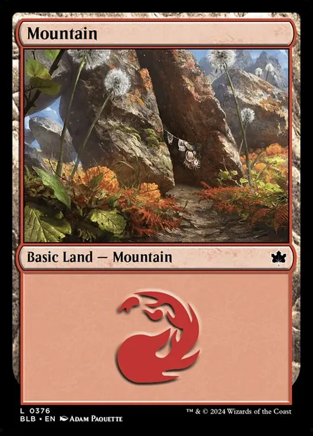 Mountain, Magic card BLB 376 — Bloomburrow set