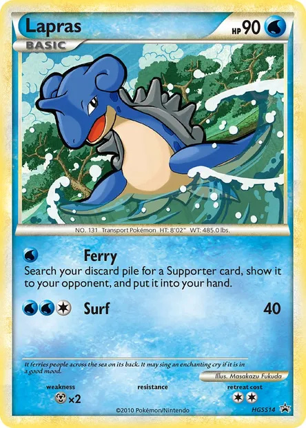Lapras, Pokémon card HGSS 14 — HGSS Black Star Promos set