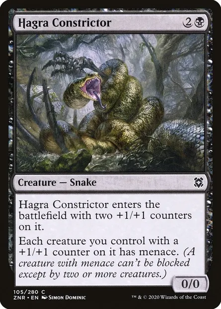 Hagra Constrictor, Magic card ZNR 105 — Zendikar Rising set