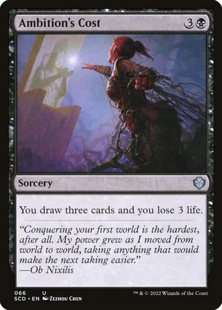 Ambition's Cost, Magic card SCD 66 — Starter Commander Decks set