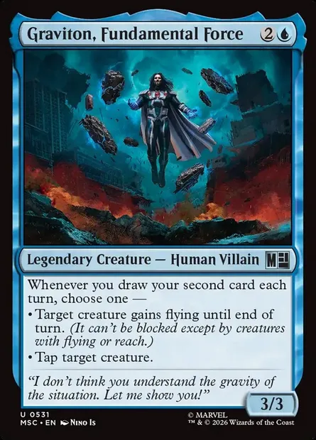 Graviton, Fundamental Force, Magic card MSC 531 — Marvel Super Heroes Commander set