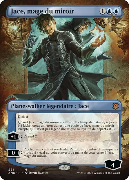 Jace, mage du miroir, carte Magic ZNR 281 — extension Renaissance de Zendikar