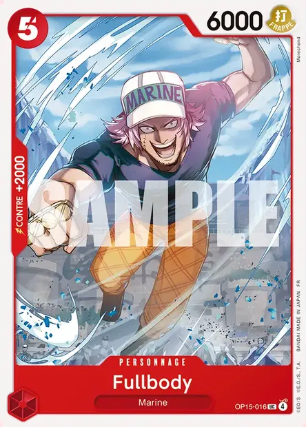 Fullbody, carte One Piece OP15-016 — extension AVENTURE SUR L'ÎLE DE DIEU