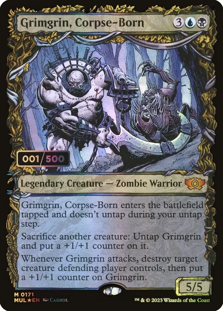 Grimgrin, Corpse-Born, Magic card MUL 171z — Multiverse Legends set
