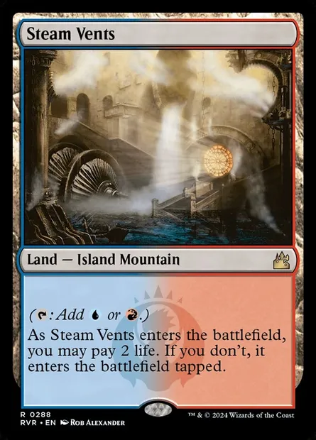Steam Vents, Magic card RVR 288 — Ravnica Remastered set