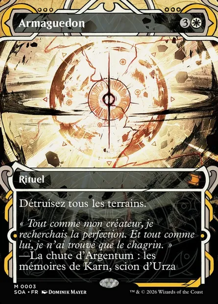Armaguedon, carte Magic SOA 3 — extension Secrets of Strixhaven Mystical Archive