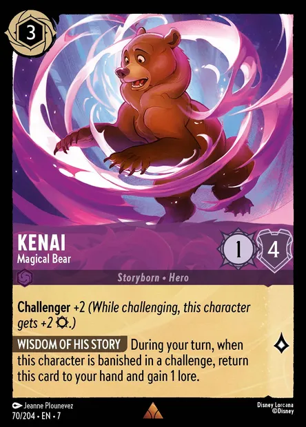 Kenai - Magical Bear, Disney Lorcana card CH7-070 — Archazia's Island set