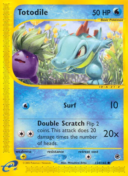 Totodile, Pokémon card EX 134 — Expedition Base Set set