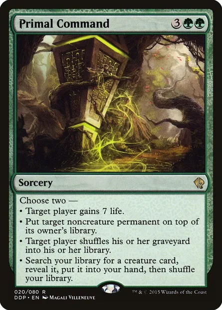 Commandement primordial, carte Magic DDP 20 — extension Duel Decks: Zendikar vs. Eldrazi