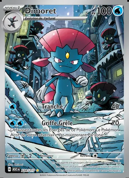 Dimoret, carte Pokémon ASC 228 — extension Héros Transcendants