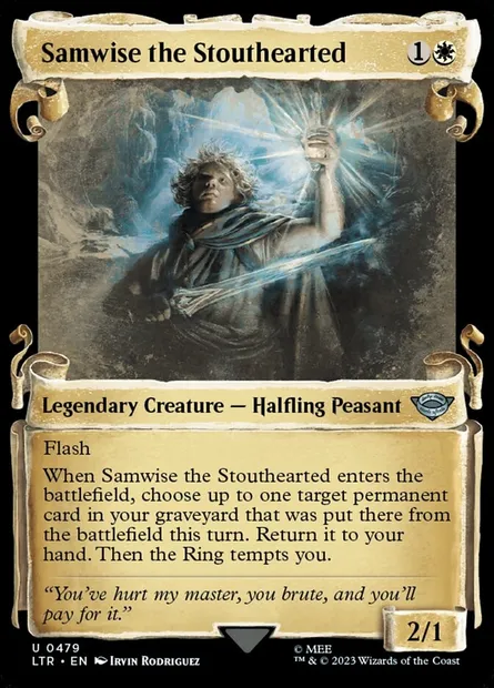 Samsagace l'Intrépide, carte Magic LTR 479 — extension Le Seigneur des Anneaux : chroniques de la Terre du Milieu