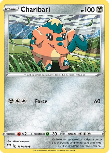 Charibari, carte Pokémon DAA 131 — extension Ténèbres Embrasées