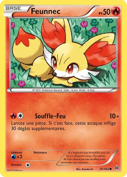 Feunnec, carte Pokémon BKT 25 — extension Impulsion Turbo