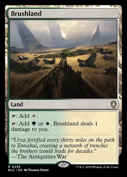 Brushland, Magic card BLC 295 — Bloomburrow Commander set