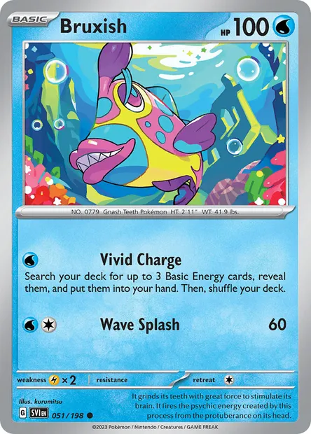 Bruxish, Pokémon card SVI 051 — Scarlet & Violet set