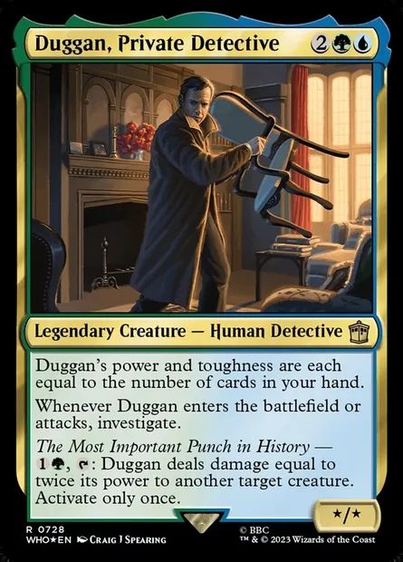 Duggan, Private Detective, Magic card WHO 728 — Doctor Who set