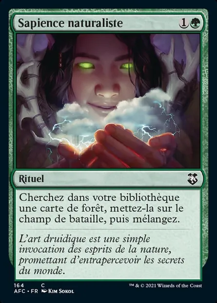 Sapience naturaliste, carte Magic AFC 164 — extension Forgotten Realms Commander