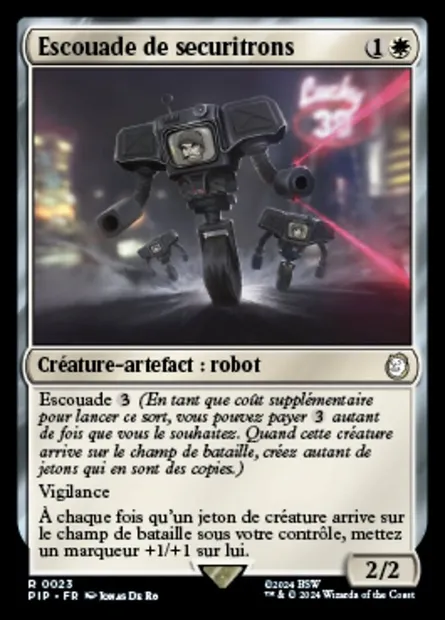 Escouade de securitrons, carte Magic PIP 23 — extension Fallout