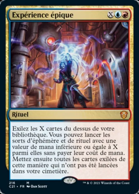 Expérience épique, carte Magic C21 216 — extension Commander 2021
