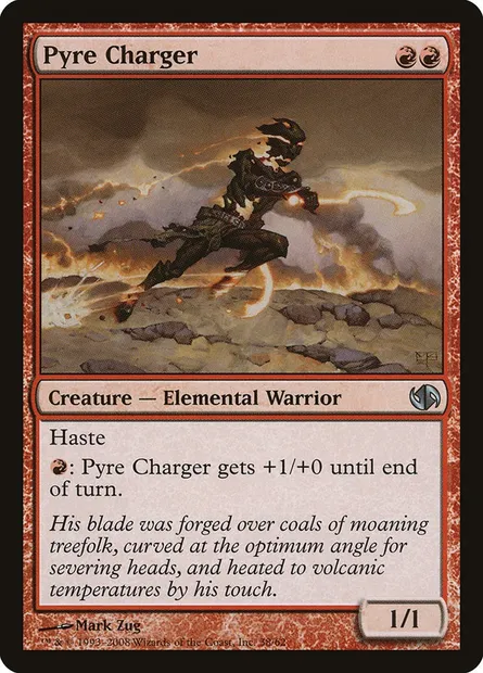 Pyre Charger, Magic card DD2 38 — Duel Decks: Jace vs. Chandra set