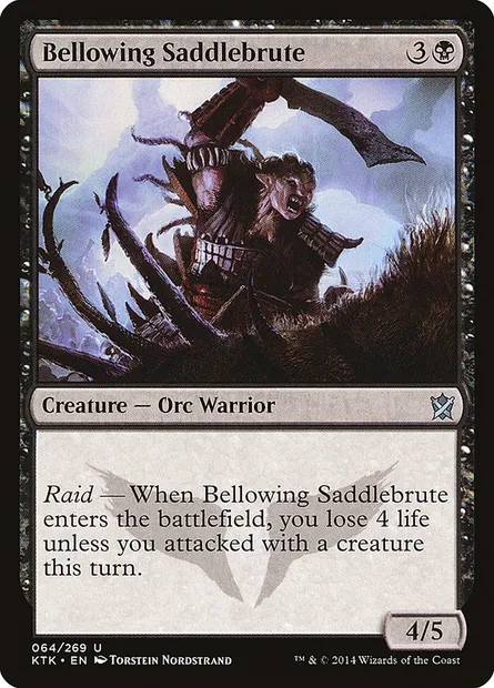 Bellowing Saddlebrute, Magic card KTK 64 — Khans of Tarkir set