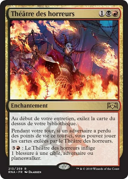 Théâtre des horreurs, carte Magic RNA 213 — extension L'allégeance de Ravnica