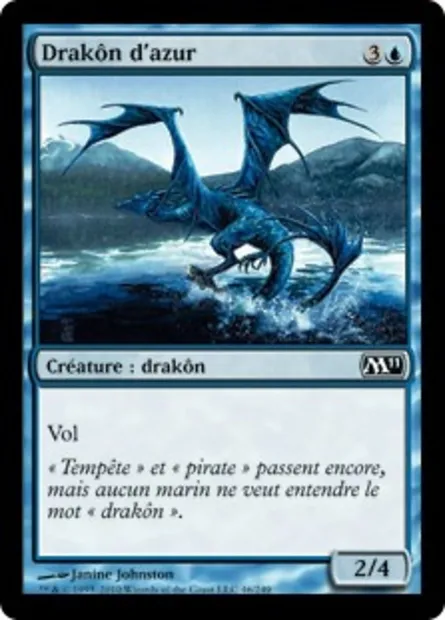 Drakôn d'azur, carte Magic M11 46 — extension Magic 2011