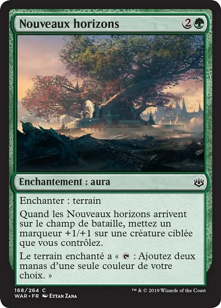 Nouveaux horizons, carte Magic WAR 168 — extension La guerre des Planeswalkers
