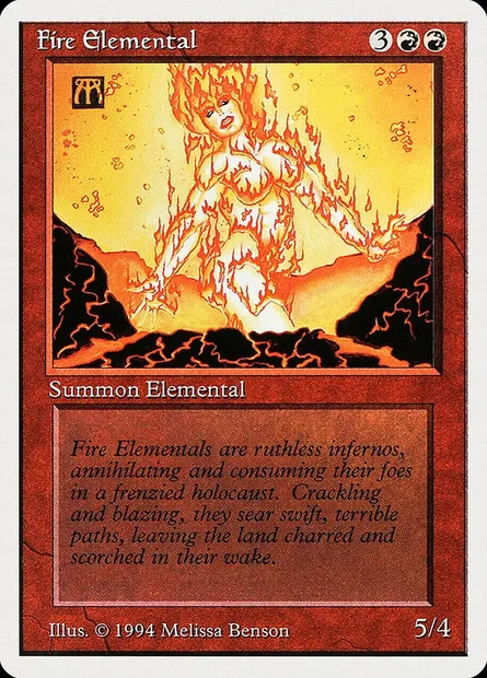 Fire Elemental, Magic card SUM 149 — Summer Magic / Edgar set