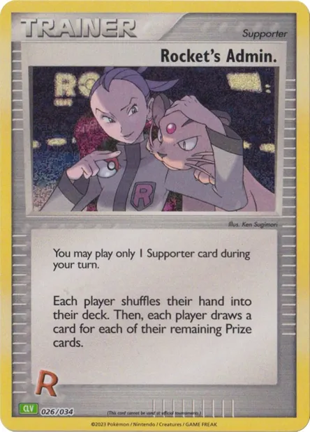 Admin Rocket, carte Pokémon CLV 026 — extension Pokémon TCG Classic: Venusaur & Lugia ex Deck
