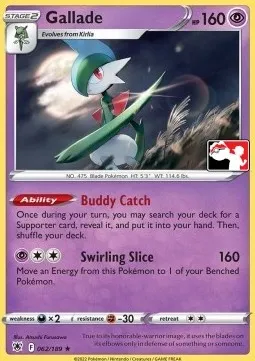 Gallade, Pokémon card PPS 062-4 — Play! Pokémon Prize Pack Series set