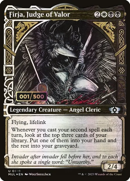 Firja, Judge of Valor, Magic card MUL 170z — Multiverse Legends set