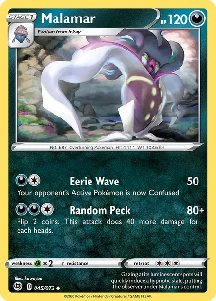 Malamar, Pokémon card CPA 45 — Champion's Path set
