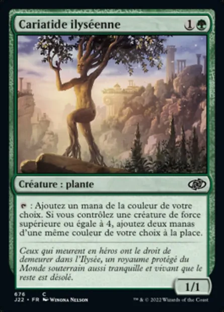 Cariatide ilyséenne, carte Magic J22 676 — extension Jumpstart 2022