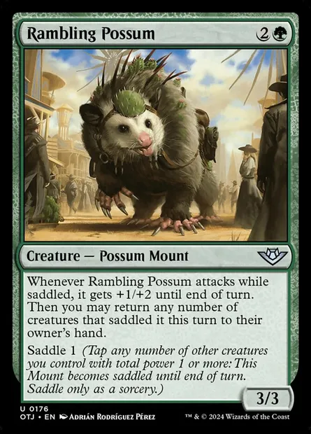 Rambling Possum, Magic card OTJ 176 — Outlaws of Thunder Junction set